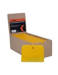 KREFINISH 4in Yellow Reusable Plastic Body Filler Spreaders – 100 Pack Automotiv