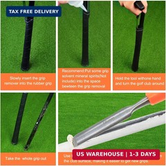 Golf Grip Removal Tool，11″ V-Groove Grip Remover Saver for Standard Length Swing