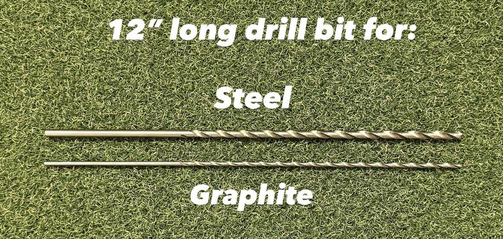 12″ Long HSS Drill Bit For Drilling Out Golf Shafts – For Steel & Graphite