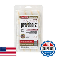 Wooster Rr503 4.5 Inch Jumbo-Koter Pro/Doo-Z 1/2 Inch Nap – 10 Pack 1/2 Inch Nap