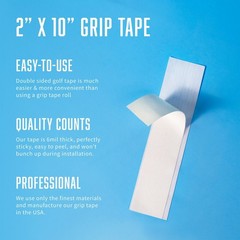 15 Golf Grip Tape Strips Double Sided 2″ x 10″ Premium Easy Peel US STOCK