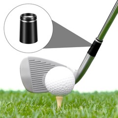10 Pack .370 Golf Iron Ferrules Black with Single Silver Ring for Graphite/Steel