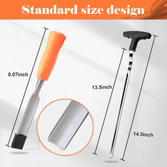 Golf Grip Removal Tool，11″ V-Groove Grip Remover Saver for Standard Length Swing
