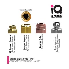 Iq Implants Locator Genuine Original Replacement Male Inserts Caps Standard