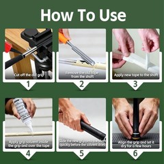 All-in-One Golf Grip Regripping Kit with Rotating Vise, Rubber Clamp & Tools – 1