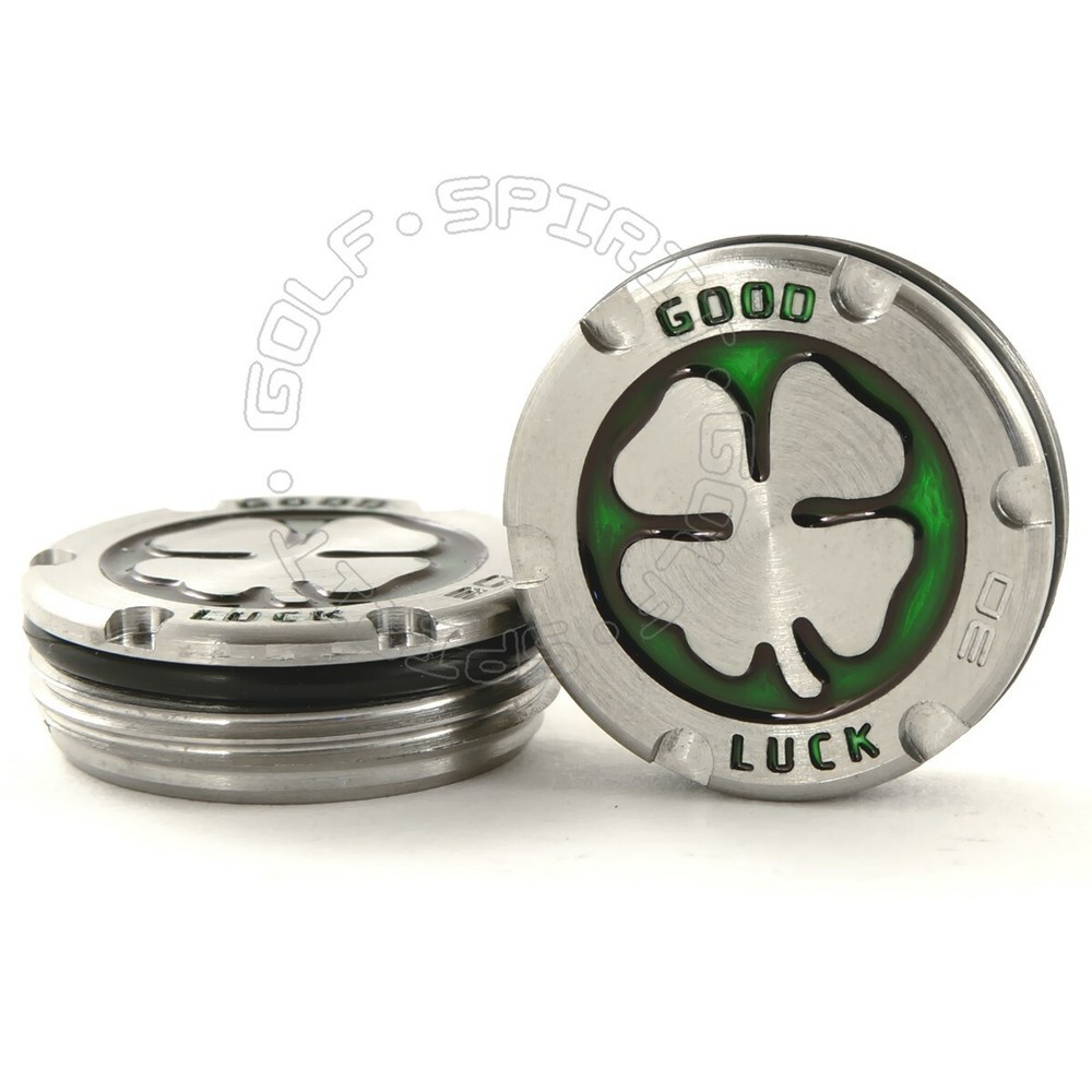 2 Deluxe Tour Style Weights for Scotty Cameron Putters, Lucky Clover, Green