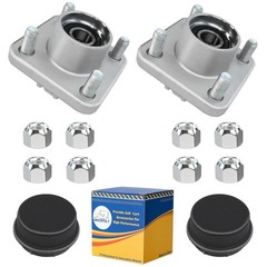 Mixopoly Golf Cart Front Wheel Hub Assembly 2 Pack for Club Car Chrome