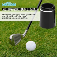 Set of 10 Black Golf Ferrules with Silver Ring – Perfect for Iron Shafts 0.335″