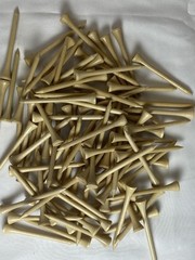 100 Hurricane Golf 2 3/4″ Natural Wood Golf Tees 15 Packs 1500 Total