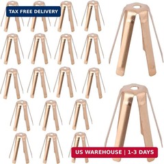 Tinoaly 20pcs Golf Shaft Adapter Shims, 6 Legs Brass Golf Ferrules Shims Fits 33