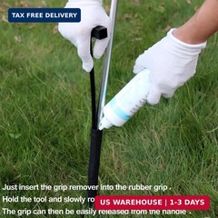 Golf Grip Removal Tool,Black V-Groove Grip Remover Saver 11″ for Standard Length