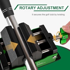 Golf Club Regripping Kit, Aluminum Vise Clamp with Quick Release, Rubber