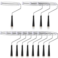 Gerrii 12 Pcs 9 Inch Paint Roller Frame 5 Wire Brush Supplies Painting