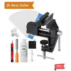 Golf Club Grip Repair Kit – Include 20 Tapes Strips, Portable Table Vise Rubb…