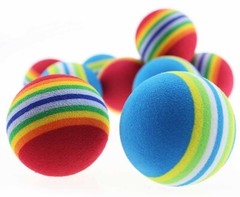 PACK STRIPED FOAM GOLF BALLS club Practice Training sponge indoor/outdoor EVA