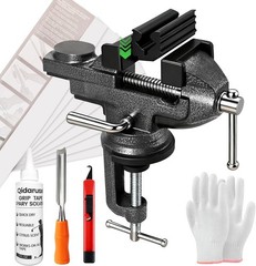All-in-One Golf Grip Regripping Kit with Rotating Vise, Rubber Clamp & Tools – 1