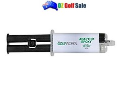The GolfWorks Golf Club Shaft Adaptor Epoxy Adhesive Glue Black -14ml Syringe