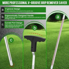 Golf Grip Removal Tool V Groove Grip Remover Saver 11″