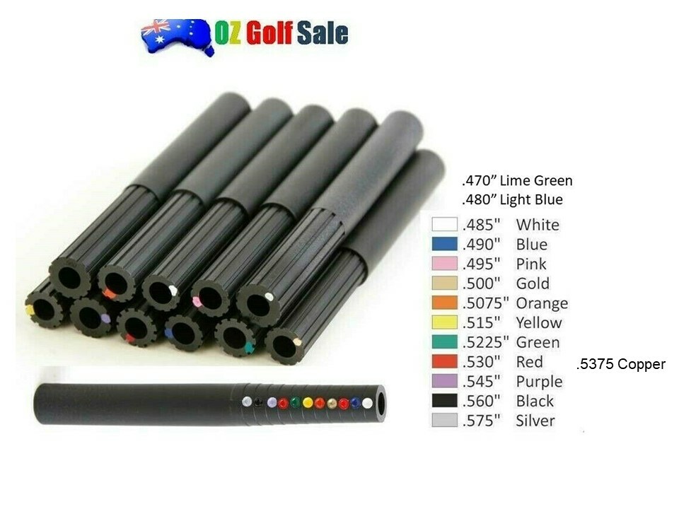 Color Coded Golf Graphite /Steel Shaft Extension Extender or Gauge -Flat Postage