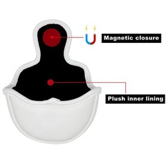 Golf Small Heel Shaft Half Mallet Putter Cover Ace Poker Headcover with Magnetic