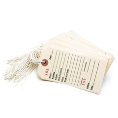 Golf Shop Repair Tags 100 Pack – Two-Part Club Tracking Tags Numerical – NEW